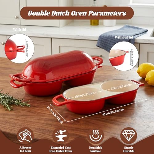 Double Dutch Oven for Bread Baking, Ideal for Family Daily Baking