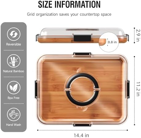 Renmxj Portable Charcuterie Boards with Lid, Cheese, Veggie & Snack Tray