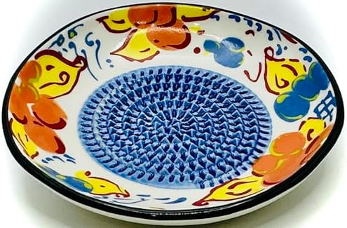 BonCera, Premium Ceramic Garlic Grater Plate Set - Artisan Flower