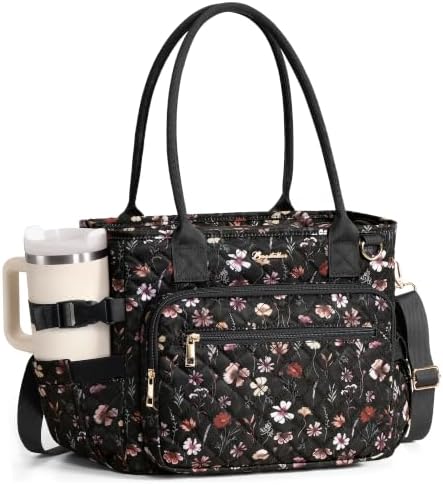 Bagstellar Lunch Box for Women Insulated Lunch Bag Quilted Soft Cooler Tote