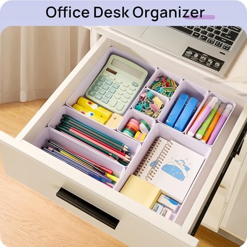 Vtopmart 25 Pack Plastic Drawer Organizers with Anti-slip Rubber Pads