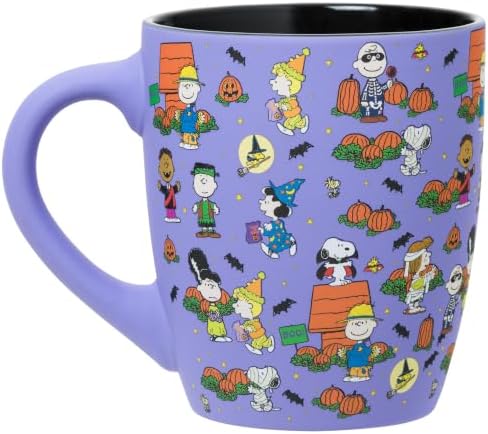 Silver Buffalo Peanuts Group Halloween Pumpkin Patch, Ceramic Mug, 25oz