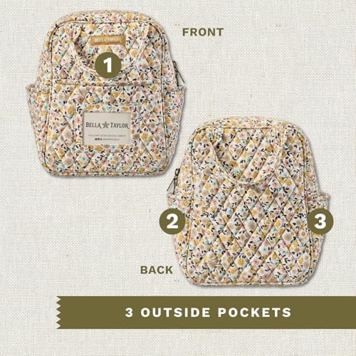 Bella Taylor Lunch Tote, Quilted Lunch Bag, Prairie Meadow