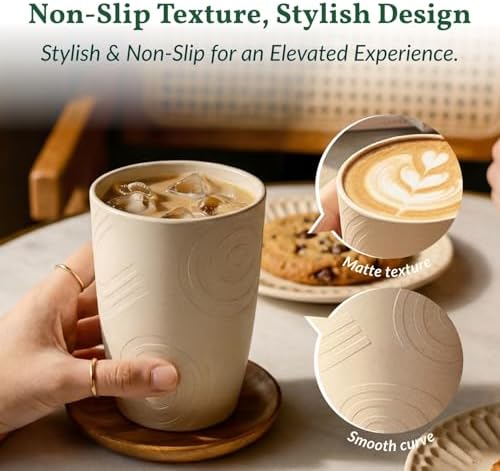 Homienly Plastic Cups Alternatives Unbreakable Drinking Glasses Wheat Straw Cup Sets for Kitchen Camping Party RV Stackable Water Tumblers Dishwasher Freezer & Microwave Safe 6 PCS (12OZ, Multi)