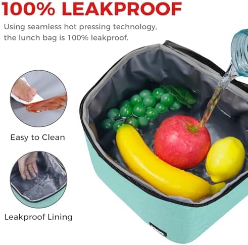 Gloppie Lunch Bag, Insulated Lunch Box for Adults & Kids, Green-M
