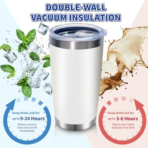 HAOLI 36 Pack Bulk 20oz Stainless Steel Tumblers, Lids & Straws, Mix Color