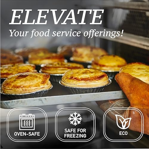 (120 Pack) 5" Aluminum Pie Pans 5 Inch, Mini Pie Tins Disposable, 5 Inch Aluminum Foil Pie - Individual Pie Pans perfect for Baking, Storing & Reheating Pot Pies Small Pie Tins
