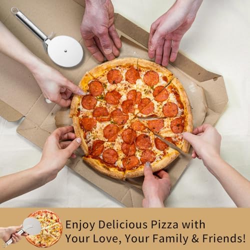 Berglander Pizza Wheel, Titanium Plating Stainless Steel Pizza Cutter, Super Sharp Pizza Slicer With Titanium Plating, Pastry Cutter, Easy to Clean And Stored