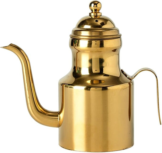 Stainless Steel Oil Bottle, 18oz Olive Oil Dispenser with Drip Free Spout, Kitchen Sauce Container (500 ml)