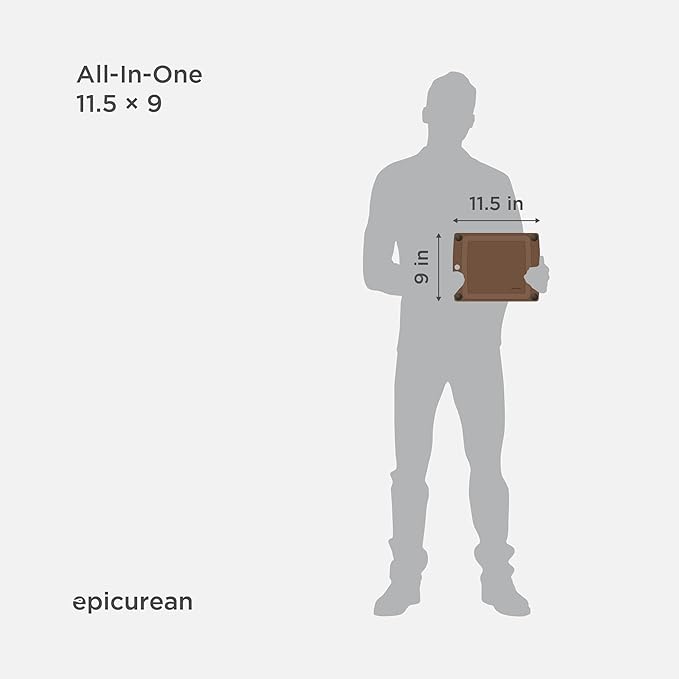 Epicurean All-in-One 11.5" × 9" Cutting Board, Nutmeg