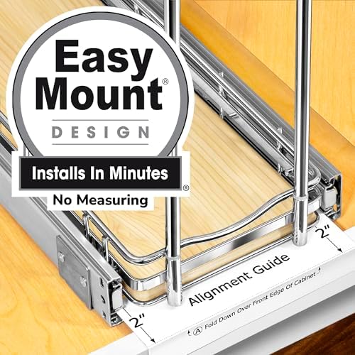 LYNK Élite 3-Tier Spice Rack Organizer Cabinet, Pull Out Spice Rack