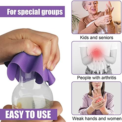 LUTER 4pcs Jar Opener Gripper Pad for Seniors with Weak Hands, Rubber
