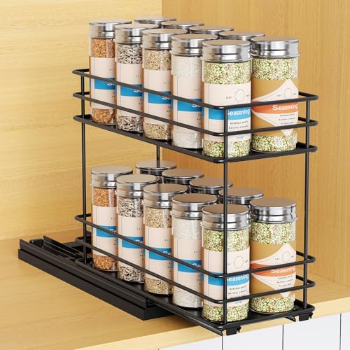Mystozer Pull Out Spice Rack Organizer for Cabinet, Slide Out Spice Racks
