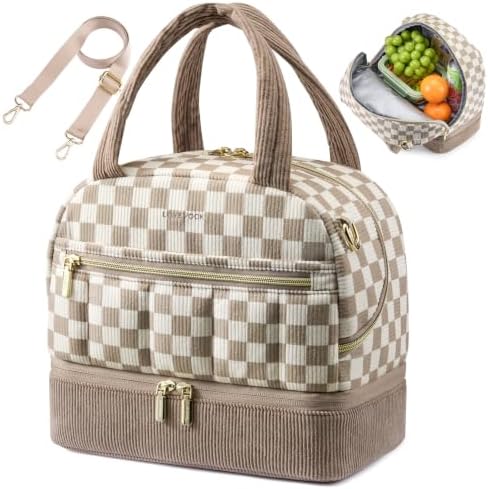 LOVEVOOK Insulated Lunch Bag for Women Men, Cute Fit and Fresh Lunch Box
