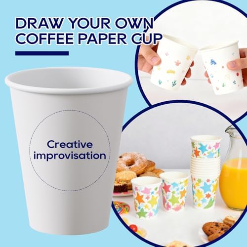LITOPAK 240 Pack 12 oz Paper Cups, White Disposable Coffee Cups