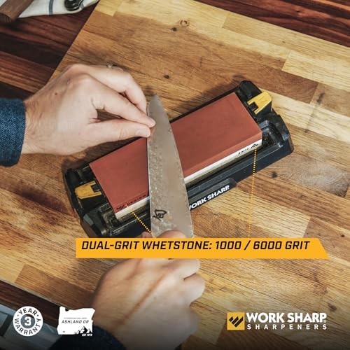Work Sharp Benchtop Whetstone Knife Sharpener - For Knives & Edged Tools - Kitchen, Pocket, & Fillet Knives