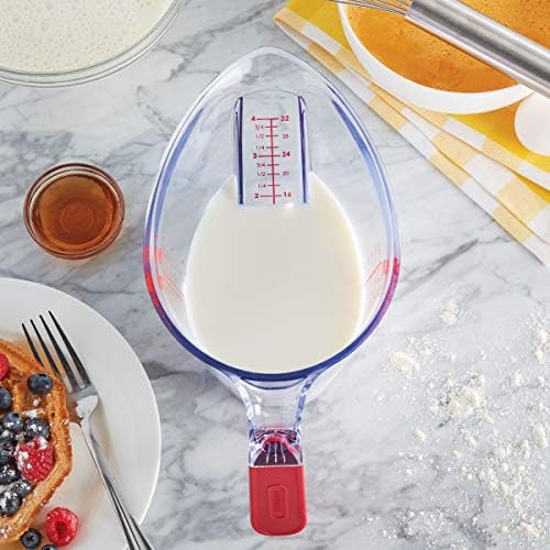 Farberware Pro Angled Measuring Cup, 4 Cup Capacity - Easy Read Measurement Markings, Dishwasher Safe Measuring Cup for Baking and Cooking