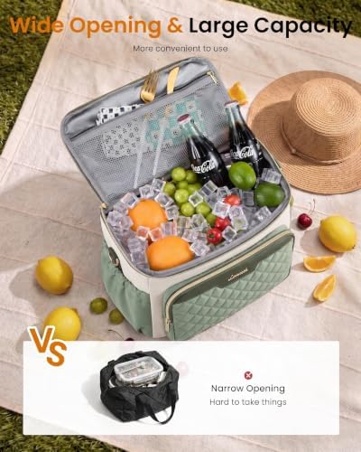 LOVEVOOK Lunch Box for Women, Wide Opening Cute Insulated Lunch Box Bag