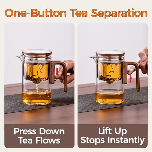 Enchanted Tea Pot with Tea Infuser, Loose Leaf Tea Steeper, 20 oz