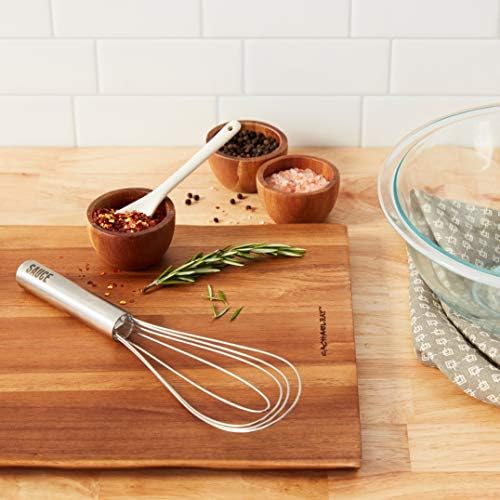 Tovolo Flat Whisk Stainless Steel 10” Gravy Whisk for Sauces Roux Batters, Large Kitchen Classic Dishwasher Safe Flat Bottom Whisker for Cooking Blending Mixing Stirring Whipping Beating Whisking