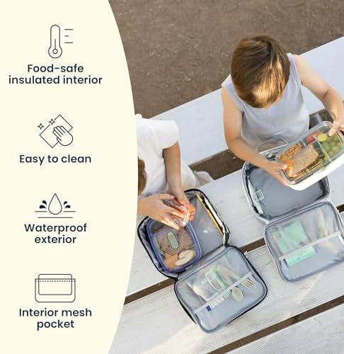 Tiny Twinkle Insulated Lunch Box for Girls and Boys | Durable and Reusable for School & Travel | Ages 3 and Up | Waterproof and Easy to Clean | PFAs and BPA Free（Dinosaur）