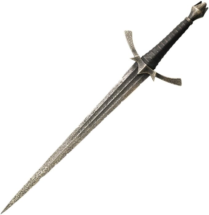 The Hobbit Morgul Dagger Blade Of The Nazgul | Stainless Steel Blade | Leather-Wrapped Grip | Solid Metal Hilt | Includes Wooden Wall Display | Certificate Of Authenticity