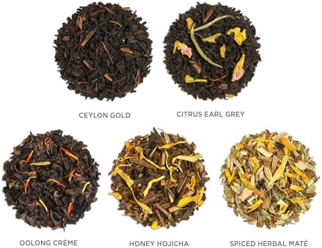 Tea Forte Tea Sampler, 20 Pyramid Infuser Bags, Premium Tea Gift Set