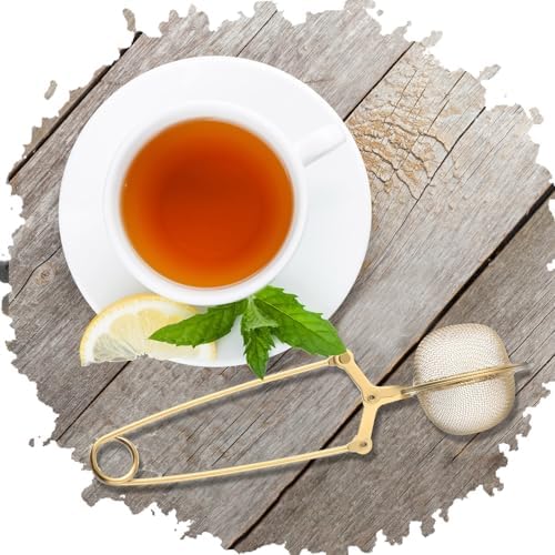 Yinder 20 Pcs Snap Ball Tea Infuser Stainless Steel, Gold