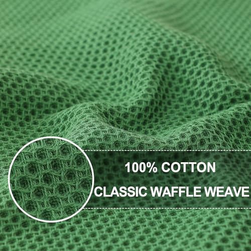 Homaxy 100% Cotton Oversized Waffle Weave Kitchen Towels 4-Pack