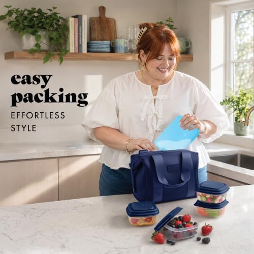 Fit & Fresh Remi Neoprene Lunch Bag for Women w/Ice Pack & Containers