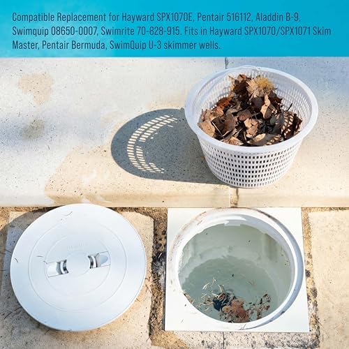 U.S. Pool Supply Weighted Inground Pool Skimmer Basket Replacement, 2 Pack
