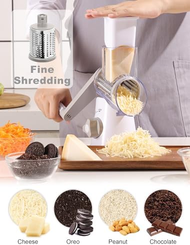 GDL Cheese Grater Hand Crank, Rotary Cheese shredder, Vegetable Slicer