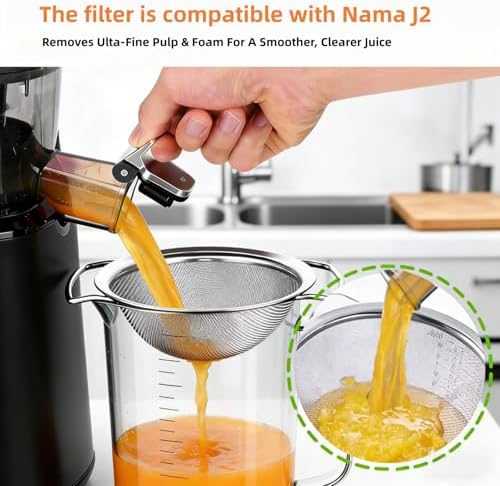 Juice Strainer for Nama J2, 304 Stainless Fine Mesh Strainer for Juicing