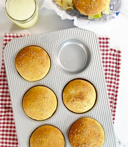 USA Pan Bakeware Nonstick Mini Round Cake Pans, Aluminized Steel (Pack of 6)
