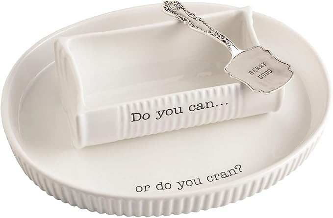 Mud Pie Canned Cranberry and Cranberry Sauce Serving Dish Set