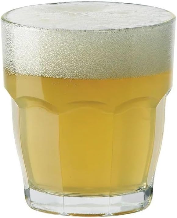 Bormioli Rocco Rock Bar Juice Glasses, Set of 6-7.25 Oz. Stackable Drinking Glasses for Cocktails, Desserts & Soft Drinks - Space-Saving Everyday Glass Tumblers, Dishwasher Safe