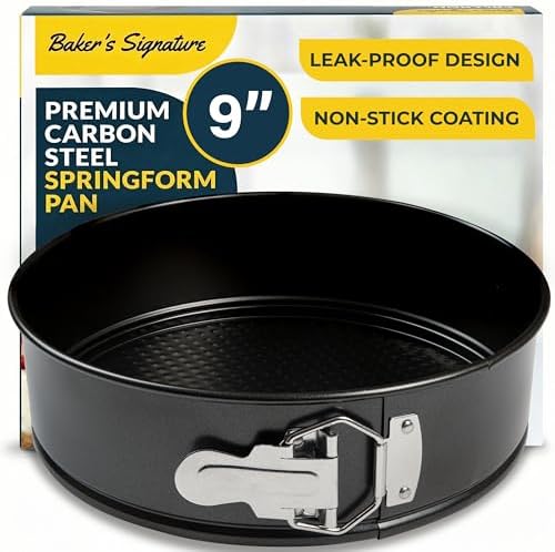 Cheesecake Pan 9" Carbon Steel With Removable Bottom – Leakproof Design