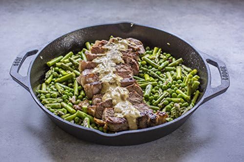Lodge Pre-Seasoned Cast Iron Dual Handle Pan, PFAS-Free, 12 Inches