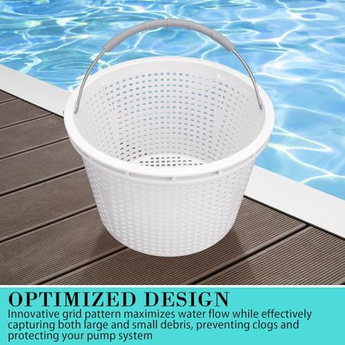 8" Pool Skimmer Basket for Inground Pool, for Pentair & Hayward