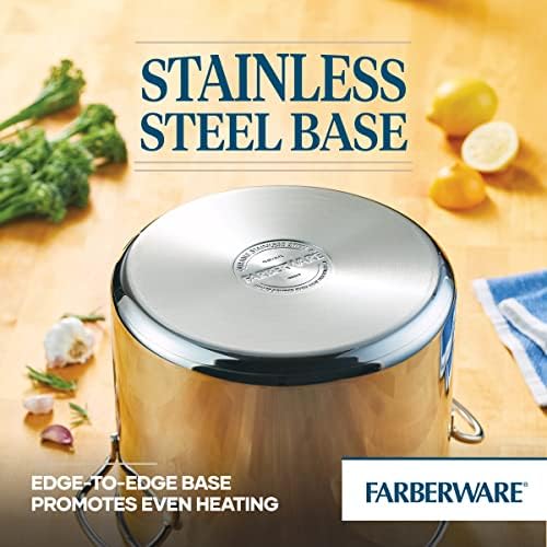 Farberware Classic Series 12 Qt Stainless Steel Stock Pot With Lid, Silver