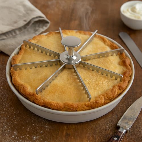 Mrs. Anderson’s Baking Pie Marker, Guideline, and Portion Divider, 8 Slice,Silver