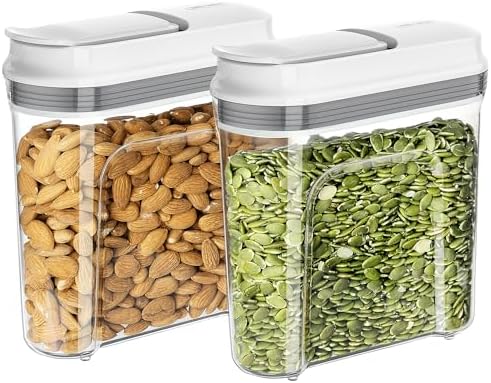 MR.SIGA Airtight Cereal Dispenser Set, Storage Containers for Dry Goods