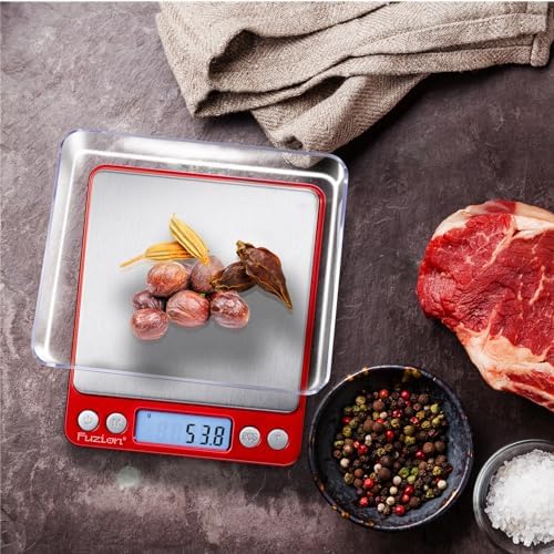 Fuzion Small Gram Scale 3000g, Digital Kitchen Food Scale, Gram and Ounce