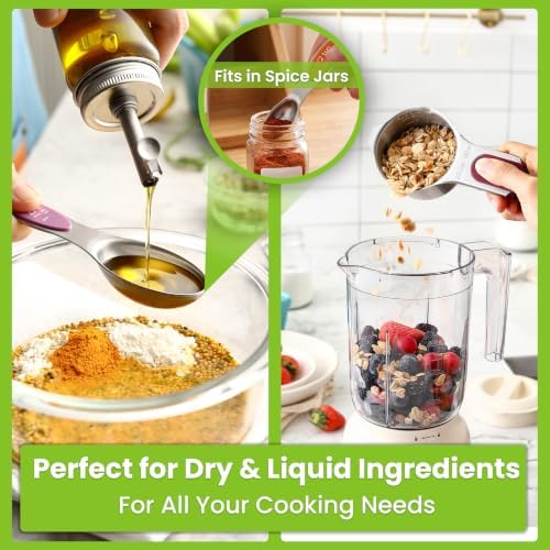Spring Chef 15 Magnetic Measuring Cups & Spoons w/Levelers, Desert Sunset