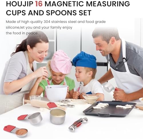Magnetic Measuring Cups and Spoons Set-Heavy Duty 304 Stainless Steel
