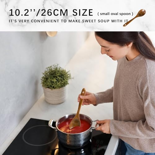 Wooden Spoons for Cooking, 10-Piece Acacia Wood Cooking Utensil Set