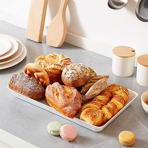Lifewit 1 Pcs Large Serving Tray for Party, 15" x 10" Food Serving Platter