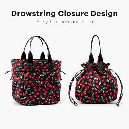 Yarnic Lunch Bag Women Insulated Lunch Box with Water Bottle Holder