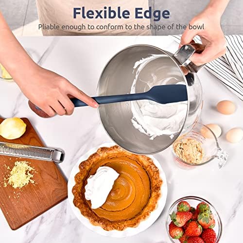 U-Taste 14in Extra Large Silicone Spatula, 600°F Heat Proof, Midnight Blue
