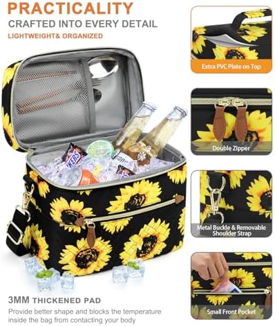 Capolo Lunch Bag for Women Men Insulated Lunch Tote Leakproof Lunchbox Bags
